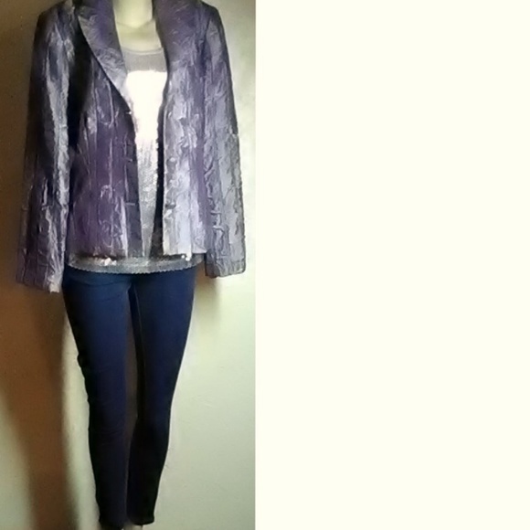 Reba NWOT Lt Purple Puffy Boxy Blazer Size 14 - Picture 4 of 5